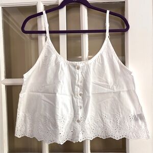 Linen eyelet pajama set